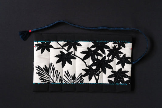 Kimono Pen Roll (7-Slot) – Swallow and Maple Leaves