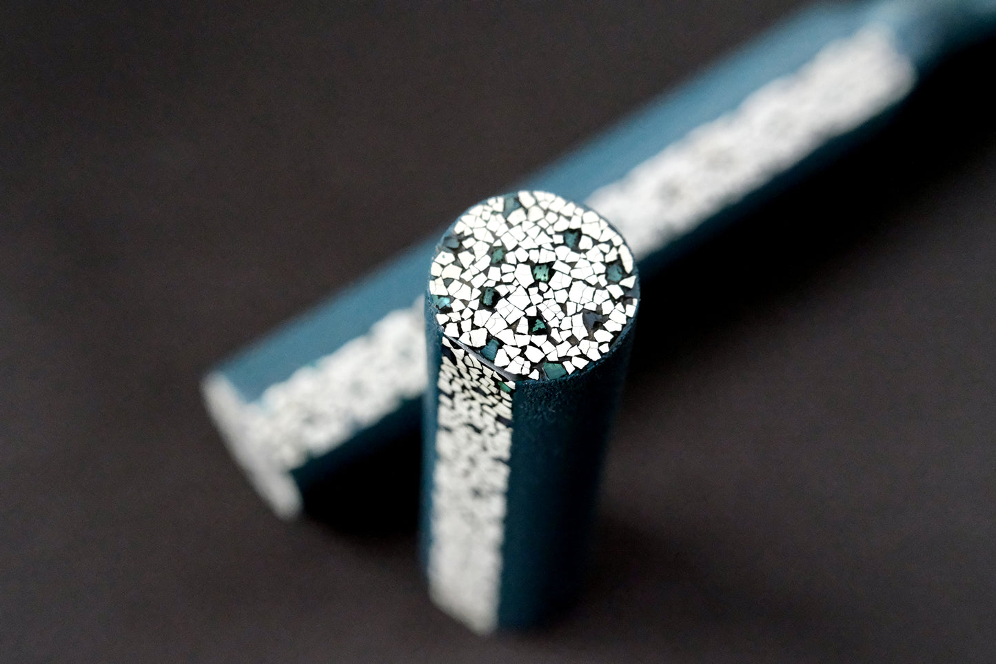 Teal blue Ishime-nuri with Rankaku on Newton Pens-Shinobi