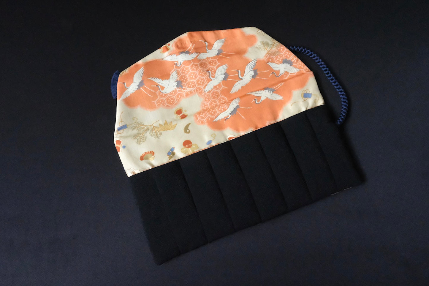 Kimono Pen Roll (8‑Slot) with Flap – Meadow Rabbits