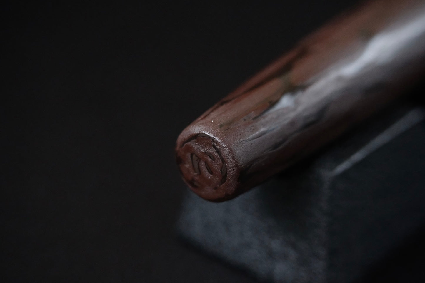 Sabi-Urushi Wood-texture with Woodpecker Roll Stopper