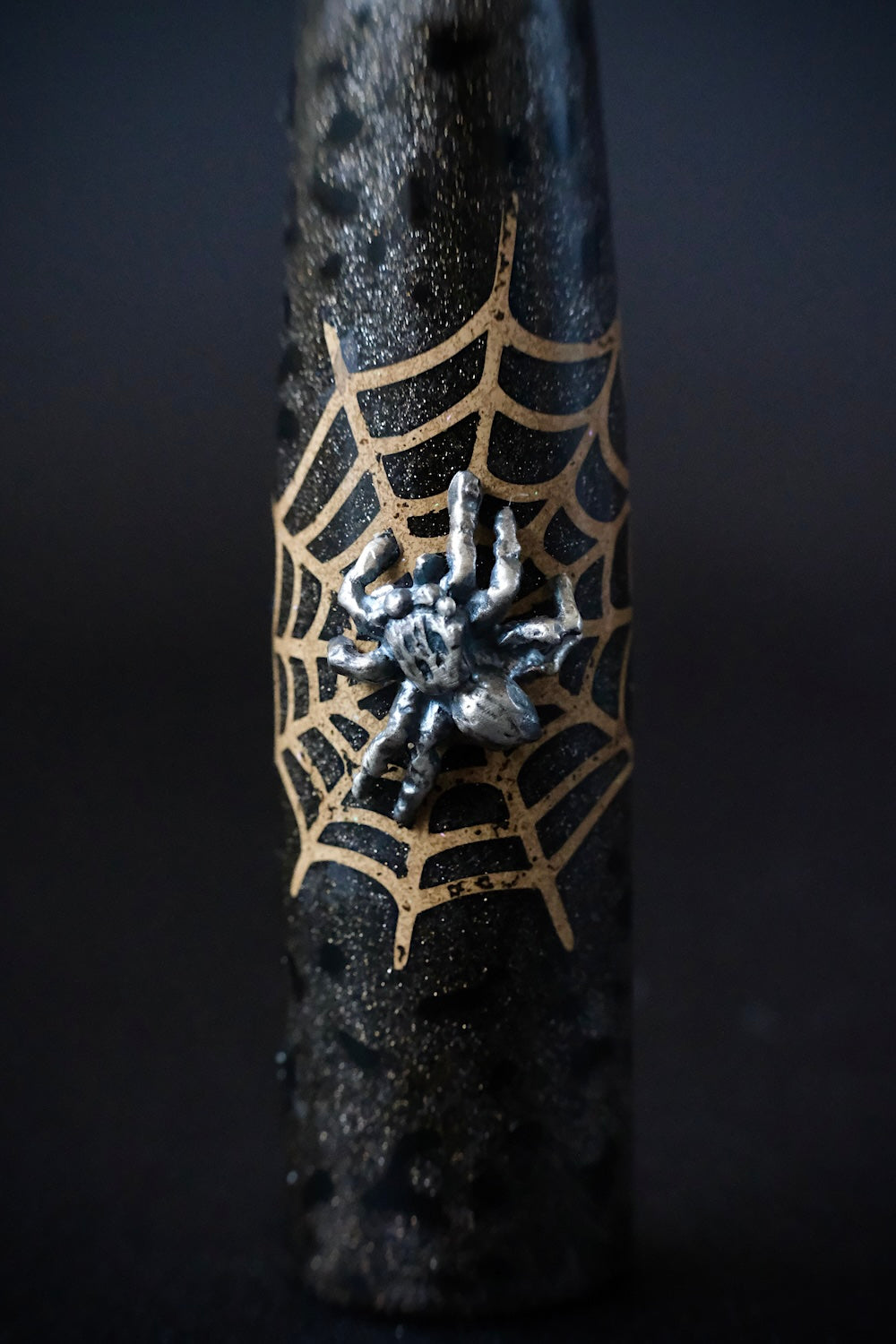Metallic Charcoal Kara-nuri with Spider Roll Stopper