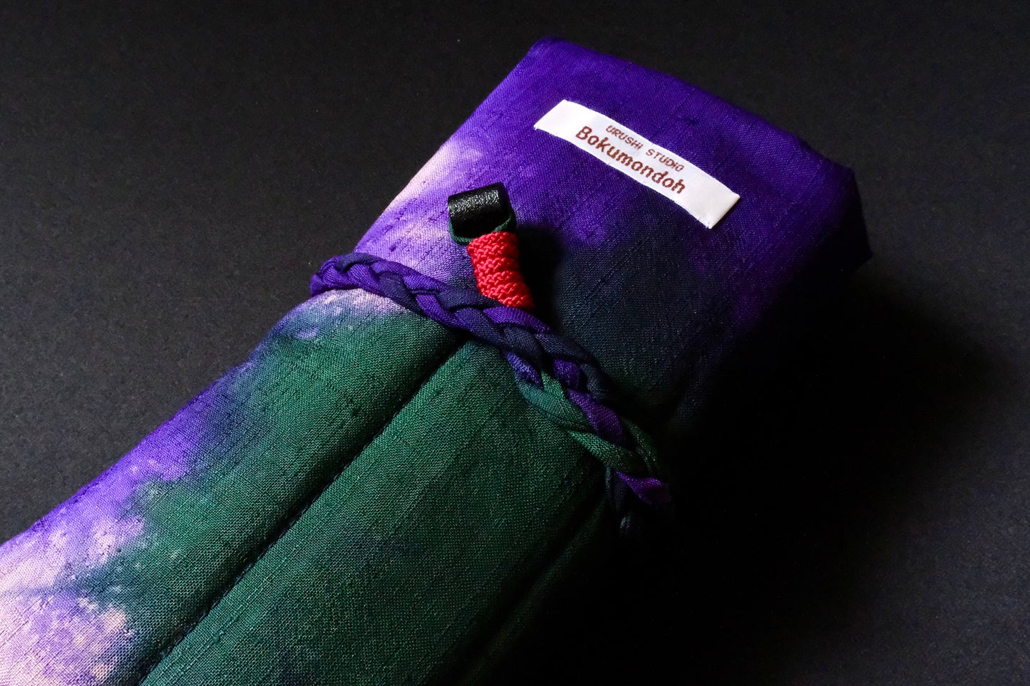 Kimono Pen Roll (7‑Slot) with Flap – Shibori-Dyed