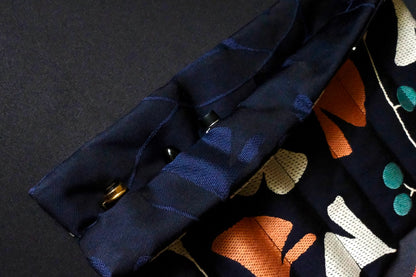 Kimono Pen Roll (7‑Slot) – Ginkgo leaves