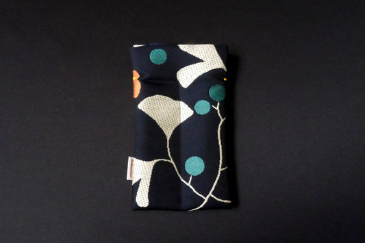 Kimono Pen Sleeve (2‑Slot) - Ginkgo leaves