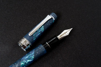 Raden Line Spiral on Indigo Ishime – Sailor Professional Gear KOP