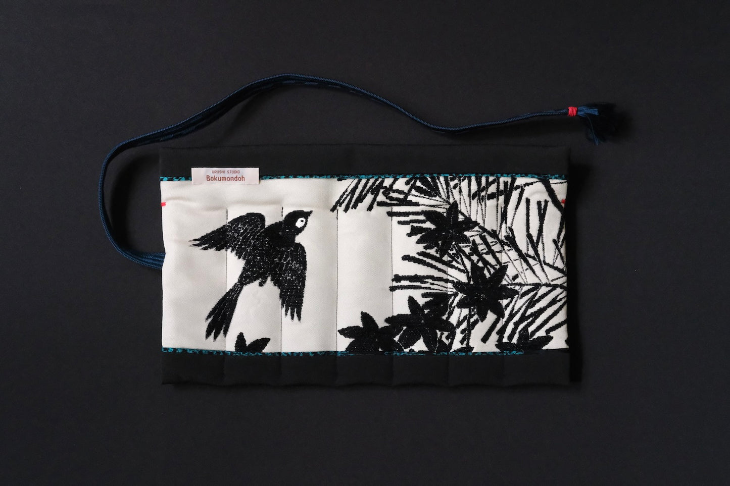 Kimono Pen Roll (7-Slot) – Swallow and Maple Leaves