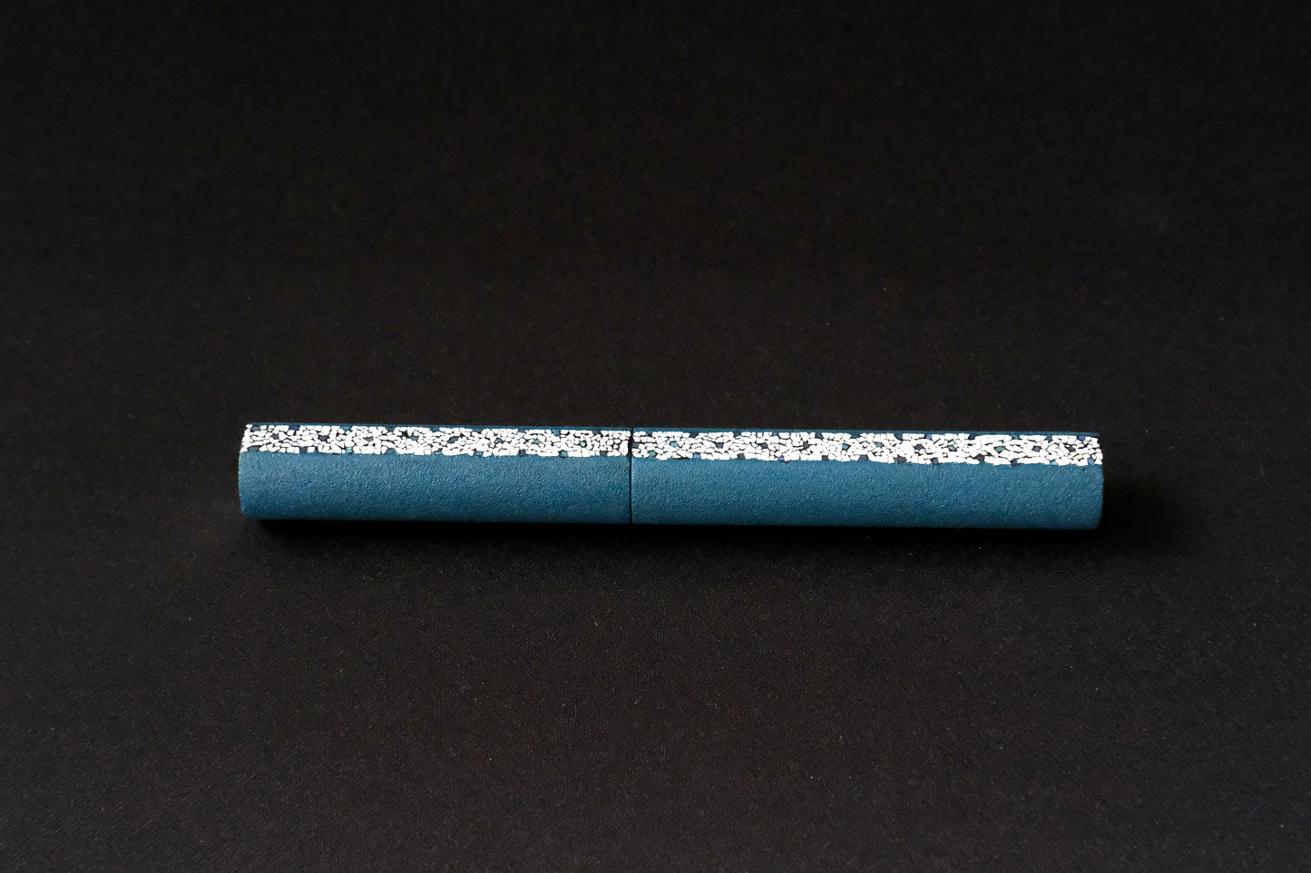 Teal blue Ishime-nuri with Rankaku on Newton Pens-Shinobi