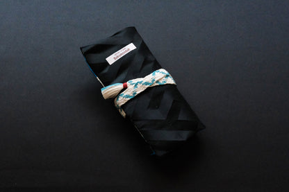 Kimono Pen Roll with Flap (7‑Slot) – Ascending Koi